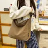 2025 Nova Bolsa de Grande Capacidade Bolsa Casual Feminina Dobrada com Cordão Bolsa de Ombro para o Trabalho Bolsa Transversal Bolsa Versátil