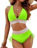2027 Nuevo Traje de Baño de Dos Piezas Adelgazante de Comercio Electrónico Transfronterizo Bikini de Playa Europeo y Americano Traje de Baño para Aguas Termales Conjunto de Dos Piezas En Stock
