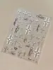 Patrón de Hormiga Oro y Plata Foil Cruz Pegatinas para Uñas Arte de Uñas Estilo Europeo Encaje Floral Pegatinas para Uñas Yt8983