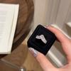Anillo de Apertura Escalonada de Zirconia Super Flash para Mujer Lujo Ligero Nicho Alta Gama Moda Elegante Para Ir al Trabajo Anillo Versátil Anillo Anillo