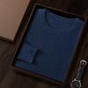 Suéter de Punto para Hombre de Cachemira Cuello Redondo Sencillo Color Sólido Punto de Panal Holgado Casual para Persona de Mediana Edad Nuevo
