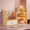 Estante de Mesa, Porta-Objetos de Canto de Mesa, Estante de Livros Retrátil de Múltiplas Camadas, Prateleira de Armazenamento de Canto de Mesa para Estudantes