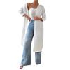 Comercio Exterior Transfronterizo Ropa Europea y Americana para Mujer Otoño 2025 Sitio Independiente de Amazon Versátil Largo Color Sólido Cárdigan Camisa de Manga Media