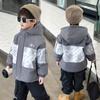 Jaqueta Matelassê Infantil Outono e Inverno Parka 2025 Novo Casaco de Algodão Espesso para Crianças Bebê Inverno À Prova de Vento Top Tendência
