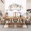 Nova mesa de chá simples de madeira maciça estilo chinês mesa de chá de tronco para casa mesa de chá para recepção de hotel mesa de chá para escritório