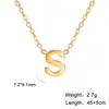 Collar de Acero Inoxidable 304 con Colgante Pequeño Soldado de 26 Letras Chapado en Oro Real de 18 Quilates, No se Desvanece, Joyería de Venta Caliente