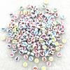 Contas Acrílicas Soltas 4X7Mm, Vários Estilos de Contas Coloridas com Alfabeto Inglês, Acessórios para Joias DIY, Contas para Pulseira
