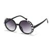Gafas de Sol para Niños con Marco Redondo de Moda 2025 con Perlas Sombra para Exteriores Anti-Uv Hy23007