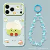 Pulsera accesorio temática de pastel adecuada para funda de teléfono Apple 17 Pro Max, 15 silicona, iPhone 16 linda, 14 nuevo modelo para mujer