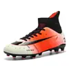 Zapatos de fútbol de estilo nuevo para primavera y verano, de caña alta para hombres, adolescentes y estudiantes, zapatillas de entrenamiento de competición con clavos rotos de gran tamaño.
