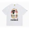 24 Tendencia Caliente de Verano en Línea: Camiseta bAPe Cabeza de Mono, Diseño Camuflaje, Camiseta Unisex de Manga Corta con Cuello Redondo