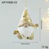 Nuevo Colgante de Plástico con Purpurina Dorada Personajes de Dibujos Animados Decoración para Árbol de Navidad Ventana