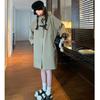 Design Nicho Capa Corta-vento com Capuz Outwear Feminino Comprimento Médio 2025 Primavera & Outono Novo Outwear Casual Solto