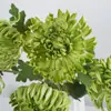 Crisantemo artificial de PU de un solo tallo, crisantemo falso, crisantemo de color otoñal para Acción de Gracias europeo y americano, flores decorativas para fiestas