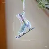 Decoración Navideña de Producto Nuevo Transfronteriza Copo de Nieve de Acrílico Transparente Campana Colgante de Ángel para Árbol de Navidad