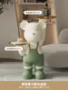 Alemanha 2026 Novo Modelo Fabricante Urso Violento Grande Ornamento de Chão Celebridade da Internet High-End Elegante Bandeja Dupla Presente de Inauguração para Convidados