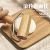 Rodillo de doble cabeza Rodillo de madera maciza Rodillo doméstico Rodillo de mano Gadget de cocina para hornear