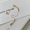 Pulsera de Plata Esterlina S925 Chapada en Oro con Incrustaciones de Diamantes Redondos Diseño Nicho Elegante de Alta Gama Moda Sencilla Joyería de Mano