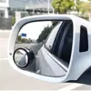 Espejo Retrovisor Espejo Redondo Pequeño Artefacto de Marcha Atrás para Coche Ajuste Gran Angular 360 grados Zona Ciega Campo de Visión Amplio Espejo Auxiliar para Punto Ciego