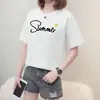 Ropa de Tallas Grandes para Mujeres de Mediana Edad y Mayores, Nueva Camiseta de Manga Corta para Mujeres de Tallas Grandes, Adelgazante para 120 kg, que Oculta el Vientre, Top para Rejuvenecer la Apariencia