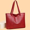 Bolso de Hombro para Mujer Estilo Coreano Nuevo Europeo y Americano Suave de Gran Capacidad Rojo Festivo Bolso de Boda Combinable Bolso Tote para Viaje