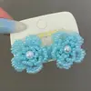 Pendientes de Flor de Perlas Coreanos de Verano Frescos y Dulces, Pendientes Delicados y Elegantes con un Ambiente Dulce y Elegante
