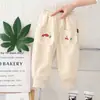Ropa Infantil Niñas Pantalones Casuales Primavera y Otoño Ropa Exterior Estilo Coreano Nuevos Pantalones con Bolsillos de Hongo y Conejo para Niños Venta Directa