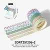 Fita Washi Bobo Gummy Series Embalada com Caixa 5 Rolos para Journaling DIY, Materiais de Diário, Adesivos Decorativos para Colagem