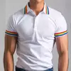 Camisa Polo de Manga Corta para Hombre Estilo Nuevo Europeo y Americano Transfronterizo con Impresión Digital 3D Estilo Hawaiano Moda Casual Polo
