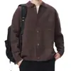 Popular Transfronteiriço Tamanho Europeu Tamanho Grande Tricô Masculino Camisa Polo de Negócios Jaqueta Cardigan com Gola Tendência Venda por Atacado de Fábrica