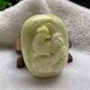 Pieza de Mango de Jade Lantian Flor Amarilla Flotante Estrella de Cumpleaños Cabeza Torcida Buda Guanyin Dragón Pieza de Mango de Jade Venderá Regalos de Jade