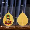 Folhas Naturais de Bodhi, Zhakiram, Farmacêutico, Thangka da Tara Verde, Pintura Thangka do Deus da Riqueza Amarelo, Arte de Parede, Molduras para Fotos no Atacado