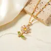 Europa y Estados Unidos venta caliente transfronteriza nuevo girasol circón brillante luz lujo estilo ins collar moda joyería para mujer