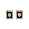 Pendientes Cuadrados de Diamante con Puntos y Cabeza de León de Plata 925 para Mujer Populares de Moda Cabeza de León Redonda Pendientes Frescos Pendientes 277