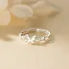 Anillo de Plata Pura 990 Nalan Exquisito Minimalista Estilo Ins Diseño de Nicho Elegante Mariposa de Hielo Triturado R03392