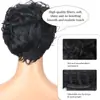 Peluca Europea y Americana Africana Transfronteriza Cabello Corto Rizado Fibra Química Peluca Color Natural Esponjoso Rizo Pequeño Seda de Alta Temperatura Tocado