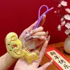 Llavero del Año del Caballo Colgante Dorado, Amuleto de Bolsa de Riqueza Instantánea, Cadena para Teléfono, Regalo de Año Nuevo, Souvenir al por Mayor