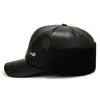 Sombreros para hombres de mediana edad y ancianos sombreros de cuero gorra de pico de pato de invierno para hombres sombrero cálido de abuelo sombrero de papá con protección para los oídos
