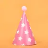 Chapéu de Aniversário Chama Estilo Coreano Decoração de Festa de Aniversário Adultos Crianças Descartável Chapéu de Aniversário com Pom Pom Mesa de Sobremesas