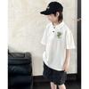 Camisa Polo de Verão Masculina com Gola Reversível, Manga Curta, Top Casual Solto e Moderno para Meninos de 6 a 15 Anos