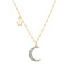Collar Colgante Luna Estrella León Mal de Ojo Amor Transfronterizo Europeo y Americano Lujo Accesible Joyería para Niñas Accesorios Venta al por Mayor