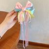 Horquilla con lazo de Blancanieves, bonita horquilla para niña pequeña, pinza para la cabeza, accesorios para el cabello de Corea del Sur