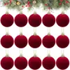 Veludo Flocado Bola de Natal Bola Brilhante Decoração de Natal Bola Galvanizada Bola Ondulada Bola Brilhante 2-60cm