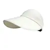 Sombrero de Sol Transpirable de Moda de Seda de Hielo de Verano Semi-Hueco para Mujeres con Cola de Caballo Alta, Ala Ancha, Protección UV