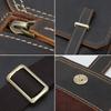 Bolsa Cruzada Retro de Cuero Crazy Horse de Venta Más Caliente Europea y Americana Personalizada de Fábrica Bolso de Hombro de Piel de Vaca de Primera Capa Bolso Casual de Cuero Genuino para Hombre