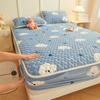 2025 Nueva Funda de Cama Acolchada de Terciopelo de Leche Estampada Protector de Colchón Cálido para Otoño e Invierno