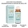 Aceite esencial de ricino con incienso roll-on: Refrescante, hidratante, suave y nutritivo, proporciona hidratación diaria y cuidado confortable para el cuerpo y la piel