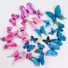 Adesivos de Borboleta Simulada Estéreo 3D Ímãs Criativos para Geladeira Adesivos de Parede Adesivos para Decoração de Parede de Quarto, Sala