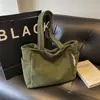 Bolso de Pana de Moda para Mujer 2024 Otoño Nueva Llegada Bolso de Hombro Bolso de Axila Bolso Tote de Gran Capacidad Bolso Trendy para Viajar