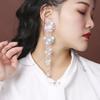 Brincos Longos com Franjas para Mulheres, Brincos de Floco de Neve Estrela de Oito Pontas, Estilo Celeb da Internet Coreana, Brincos da Moda, Item Quente de Celeb da Internet, Geométrico